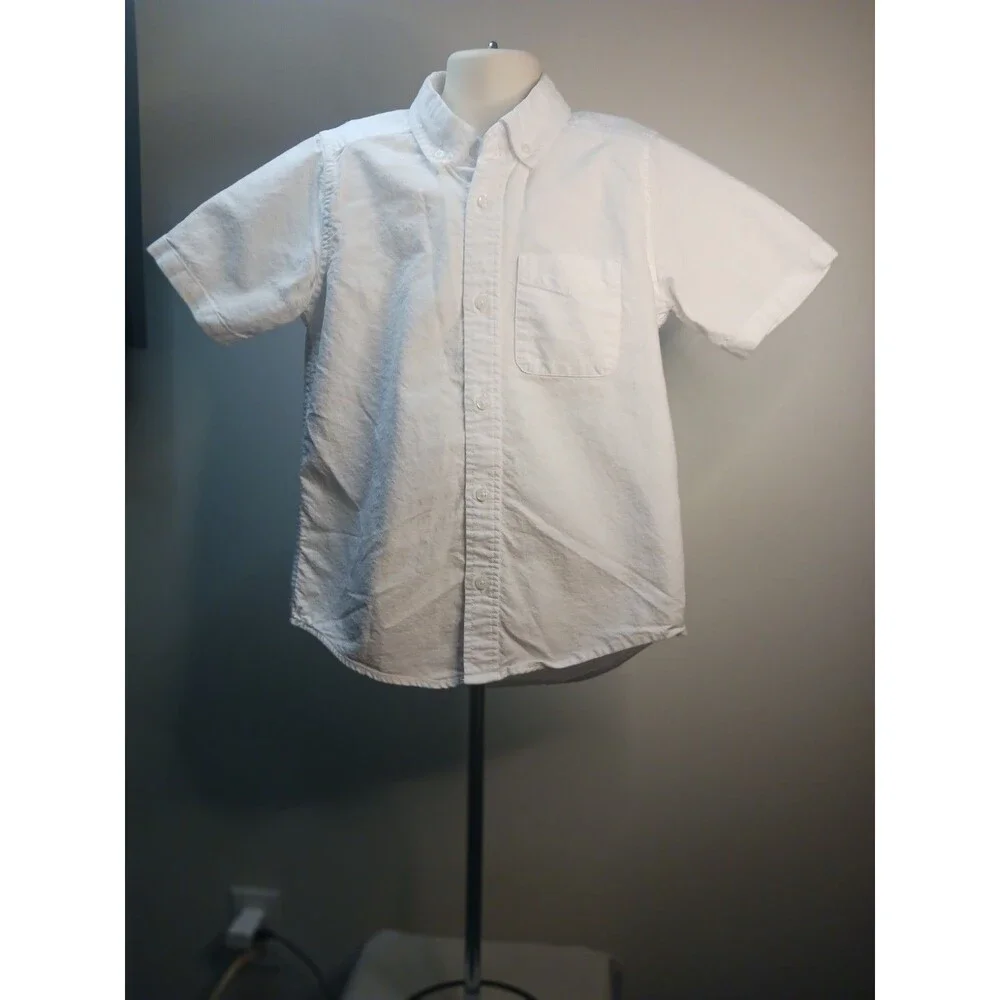 Children’s Place Dress Shirt Short Sleeve Size 7/8 White
